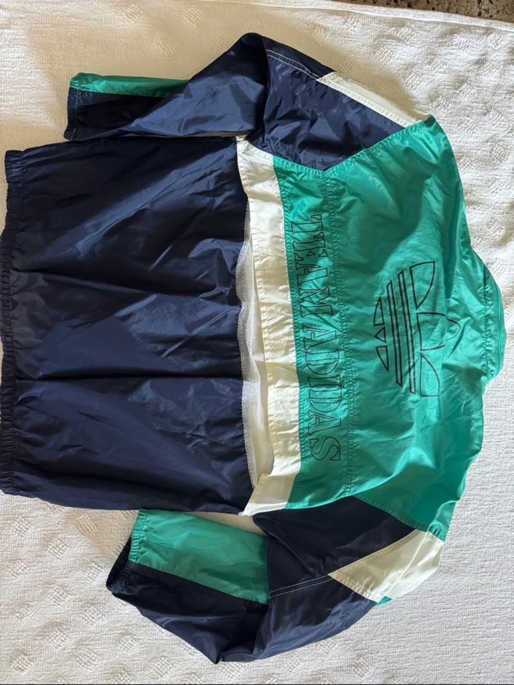 90’s Team Adidas originals vintage Hooded windbreaker men’s Large - Picture 4 of 4